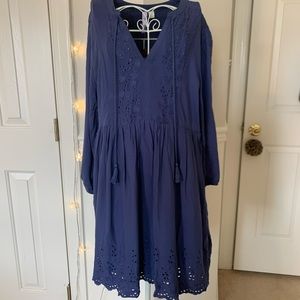 francesca’s alya | blue eyelet dress